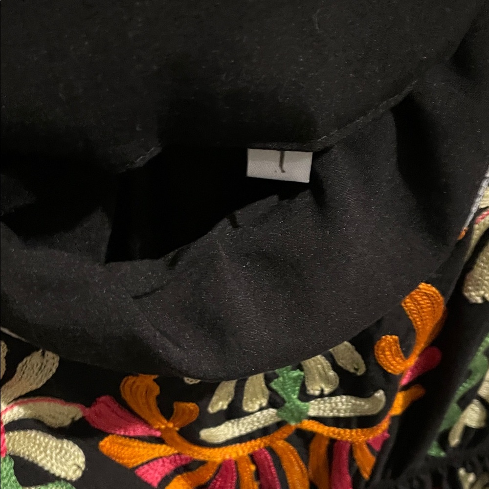 Source Unknown Black Dress with Colorful Embroidery - Picture 9 of 9